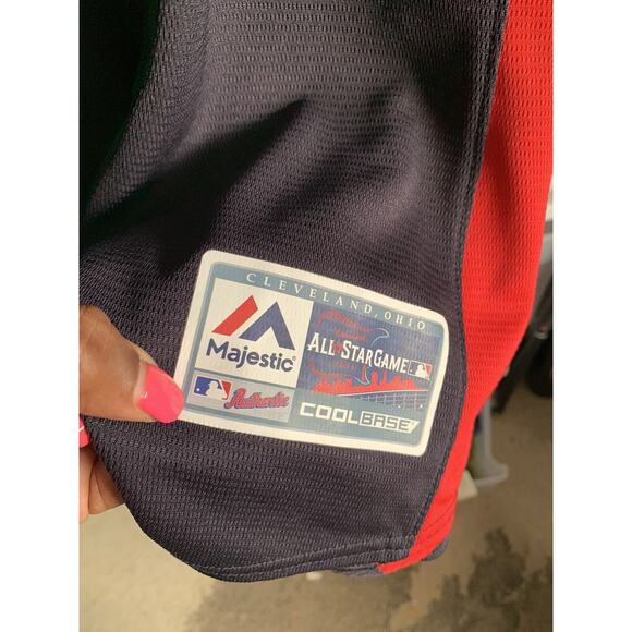 2019 MLB All Star Game Majestic National League Baseball Sleeveless Jersey Sz 50 - Picture 7 of 11